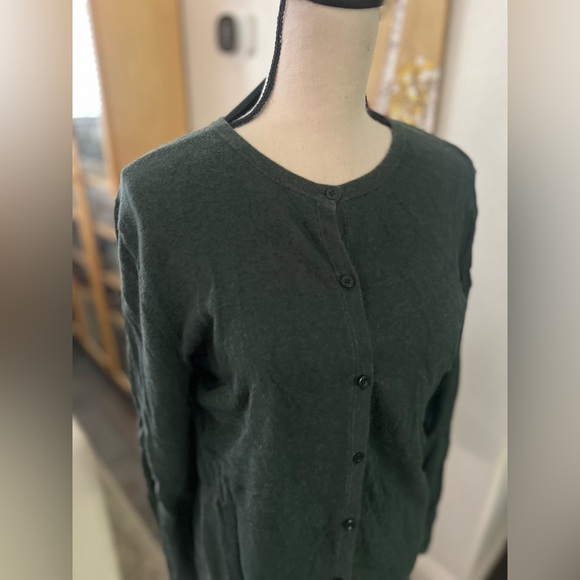 Merona - evergreen color long sleeve cardigan - Picture 3 of 8